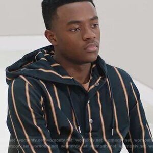 Scotch & Soda Striped Hooded Sweater (L)